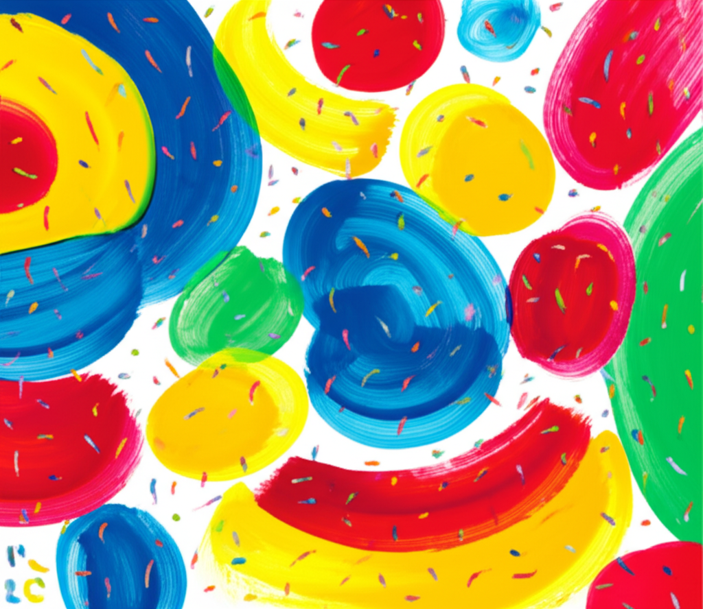 Colorful artwork created by a kid using KidCreate