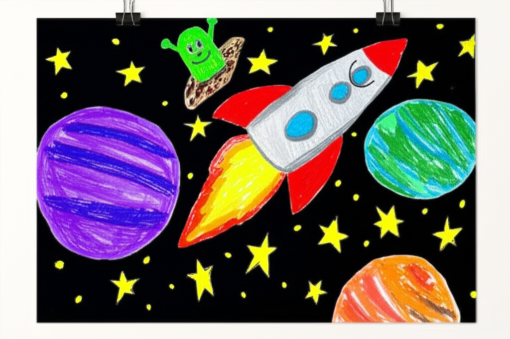 Kid's artwork - Space Adventure