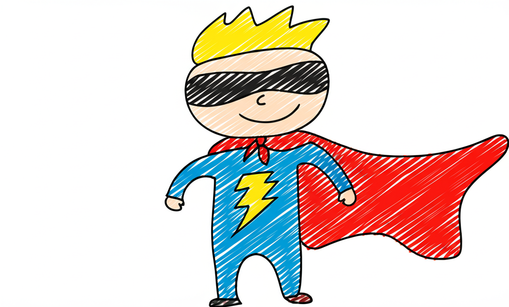 Kid's artwork - Superheroes
